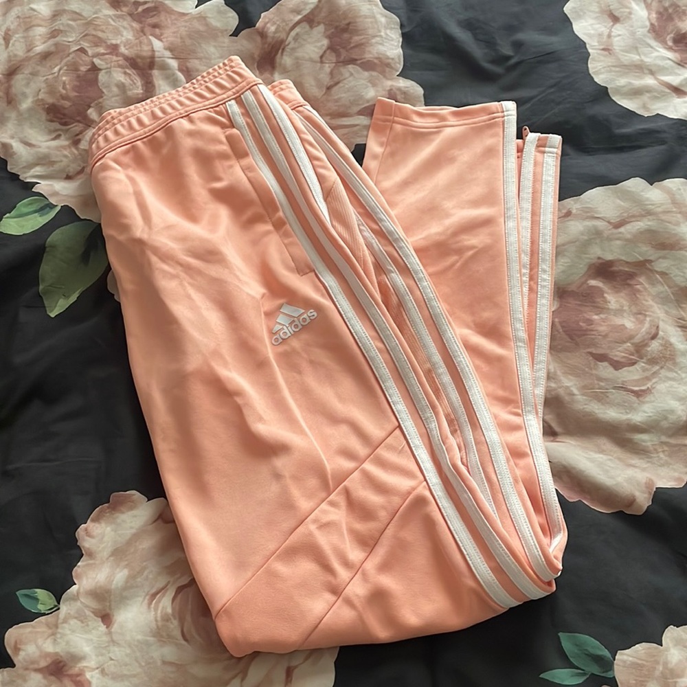 coral adidas joggers